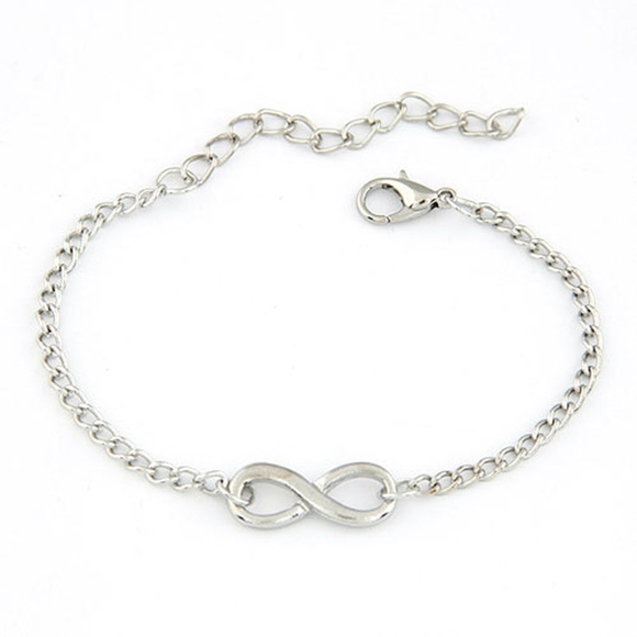 Infinity Dainty Delicate Bracelet Silver/Gold - Picture 2 of 4